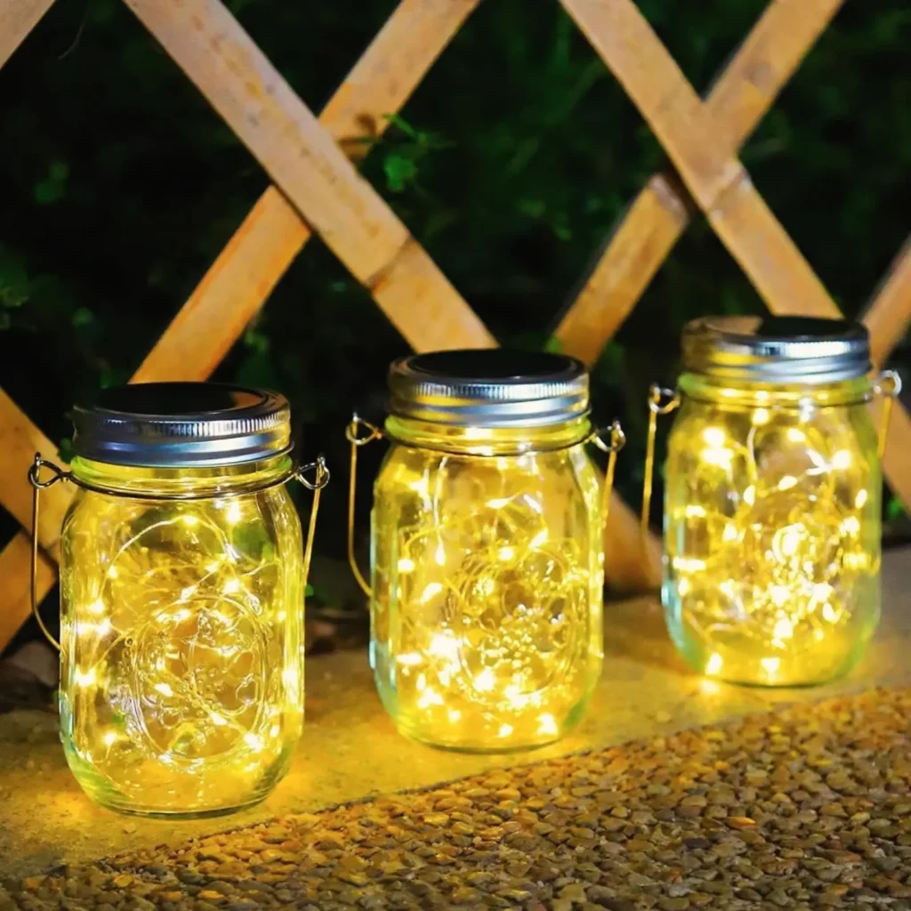 Charming Mason Jar Lights for a Rustic Porch Glow