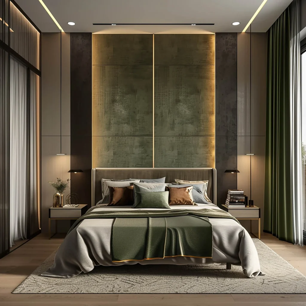 Sophisticated Dark Green Backdrop for Relaxation