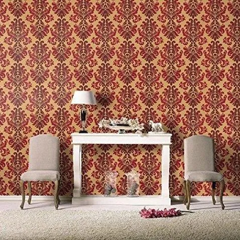 Bold Damask Wallpaper for Gothic Glamour