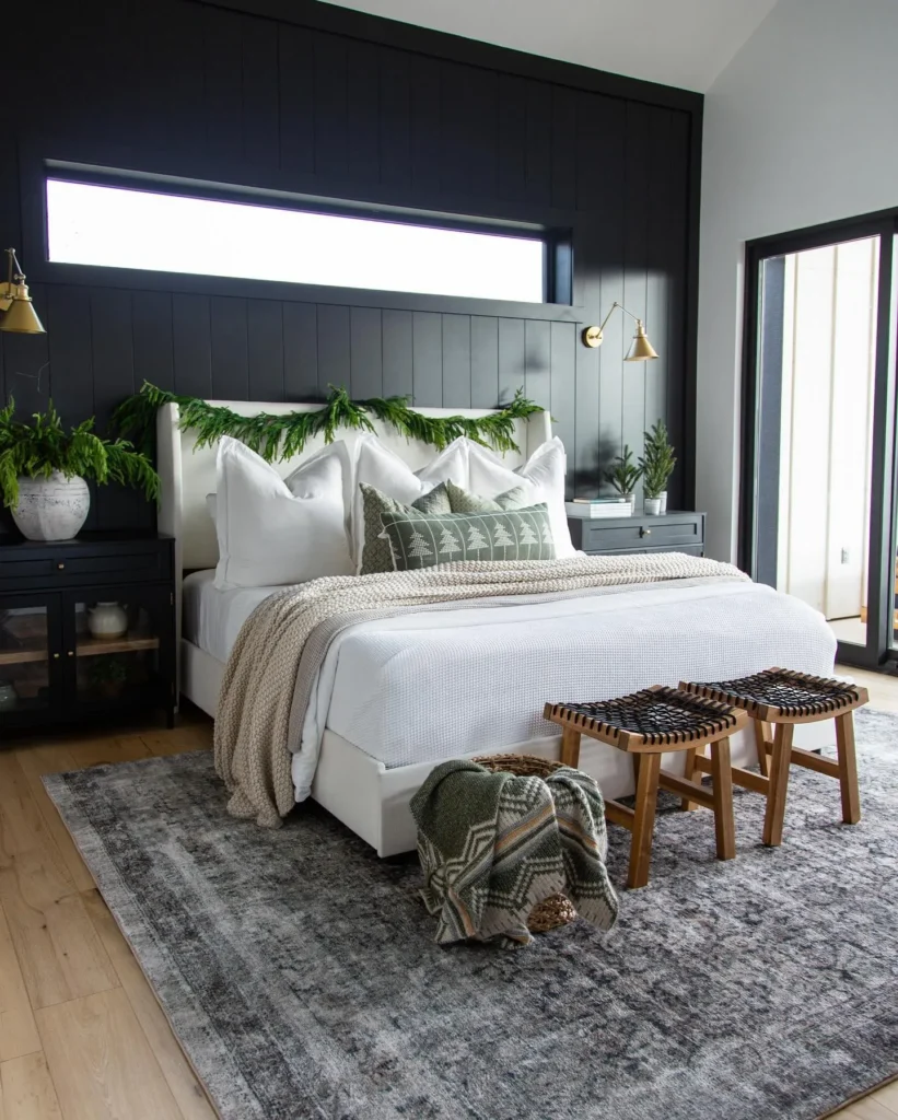 Gray Bedding with White Accents