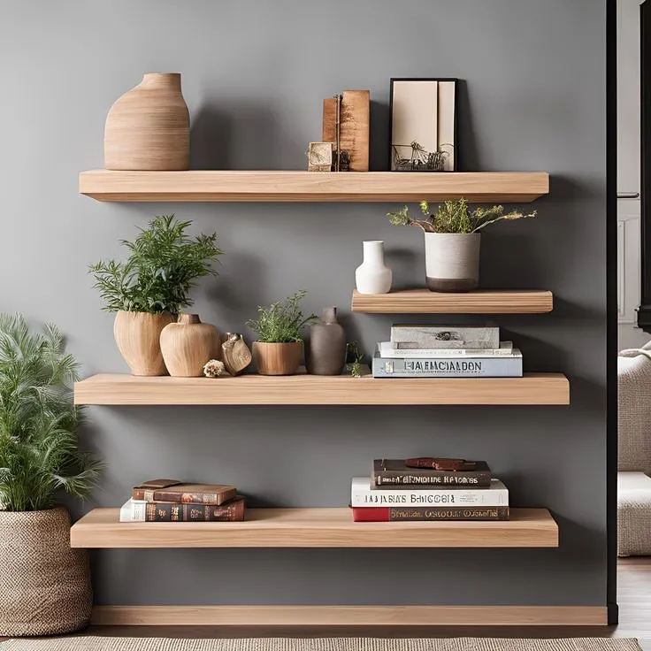 Floating Shelves for a Clutter-Free Look

