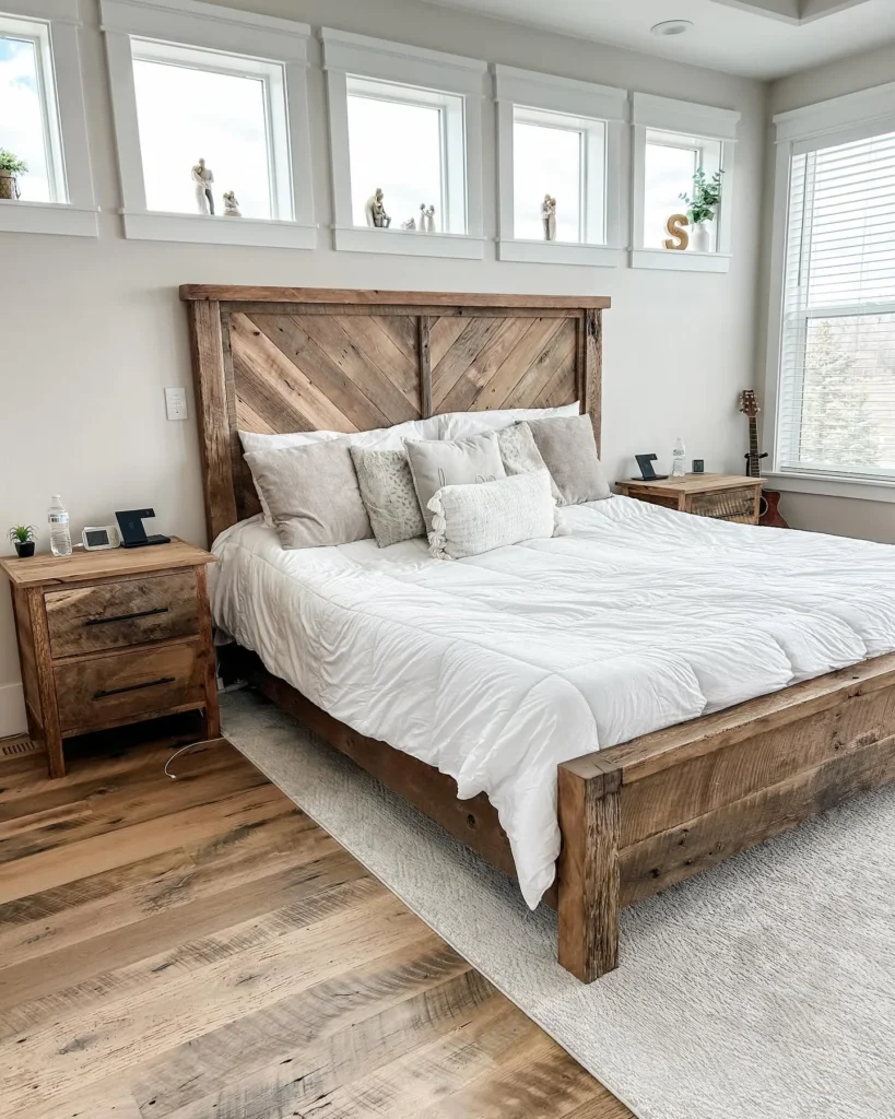 Timeless Charm: Rustic Wood Bed Frame