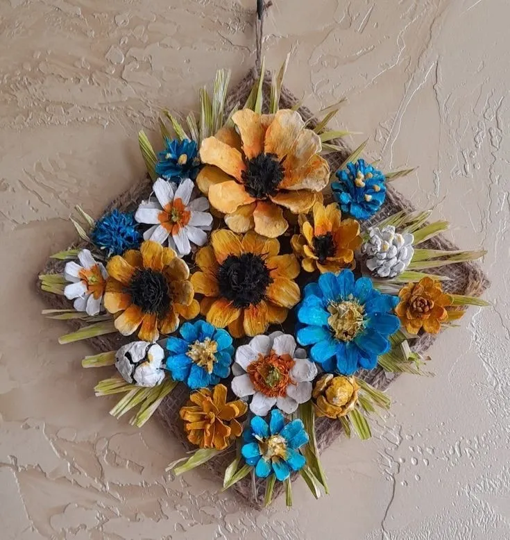 Painted Pinecones Wall Art

