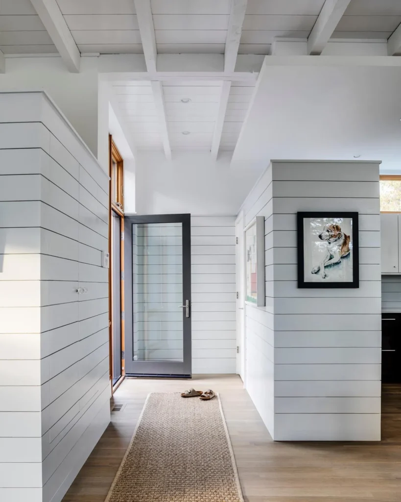 Modern Farmhouse Entry with Shiplap Walls