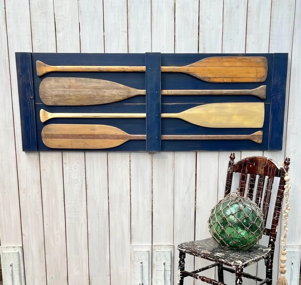 Rustic Boat Oar Wall Decor for Nautical Charm