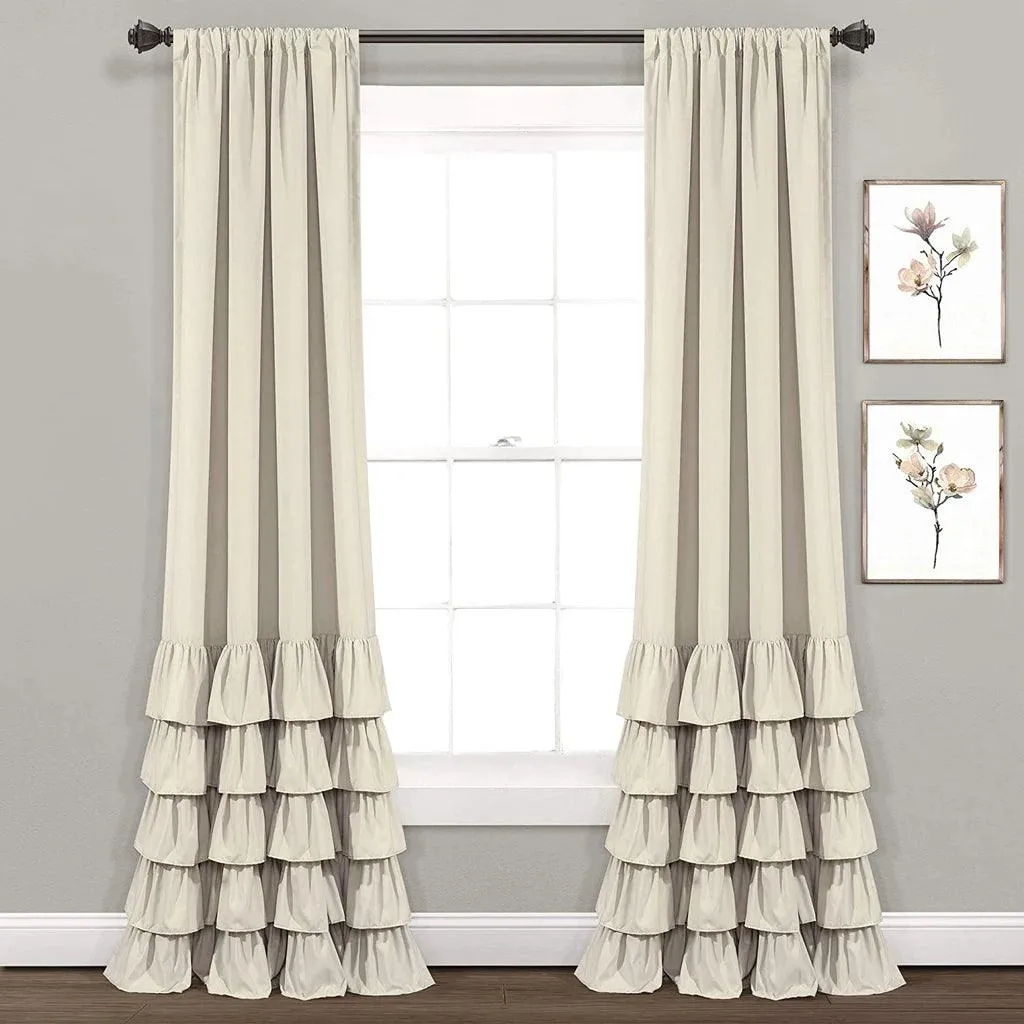 Elegant Ruffled Linen Curtains