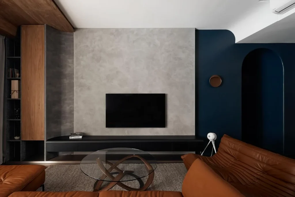 Color-Blocked TV Wall