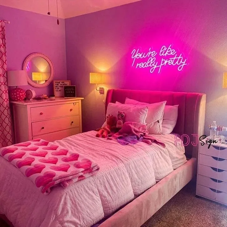 Neon Vibes for a Chic Bedroom
