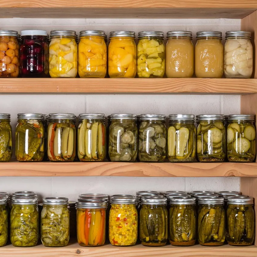 Open Shelving with Mason Jars