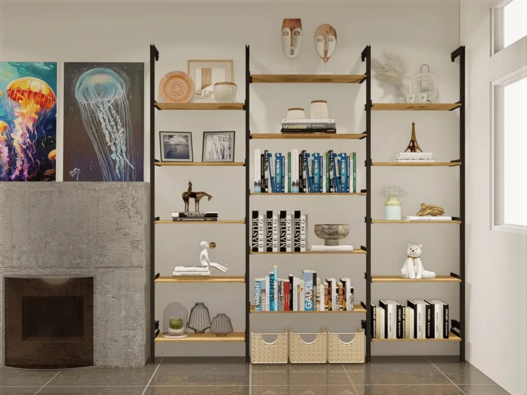 Open Shelving with Curated Decor
