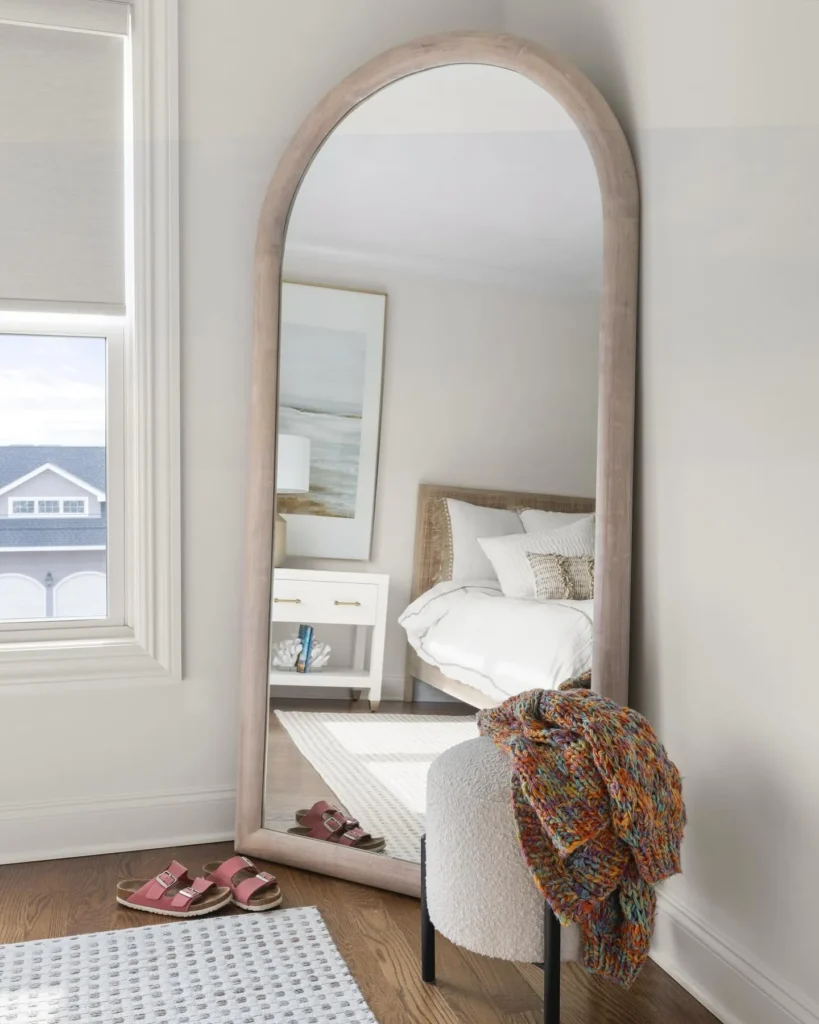 Full-Length Mirror for Bright, Airy Bedrooms