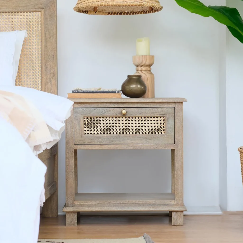 Rattan Bedside Table