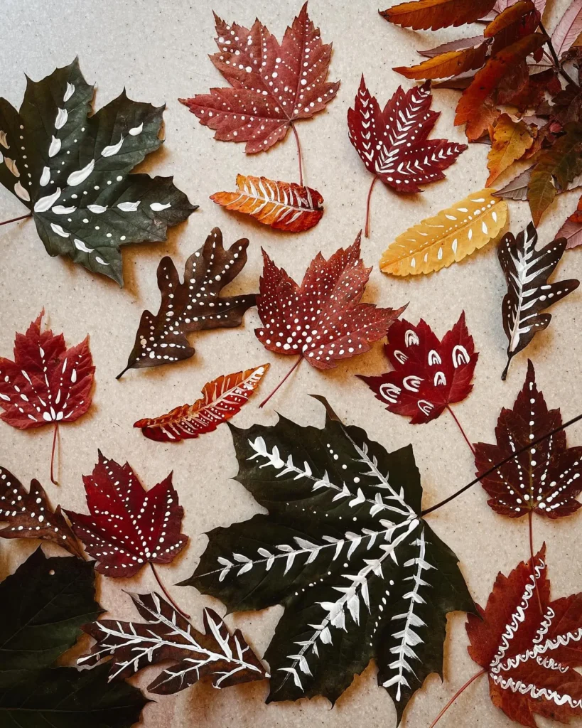 Painted Fall Leaf Garland

