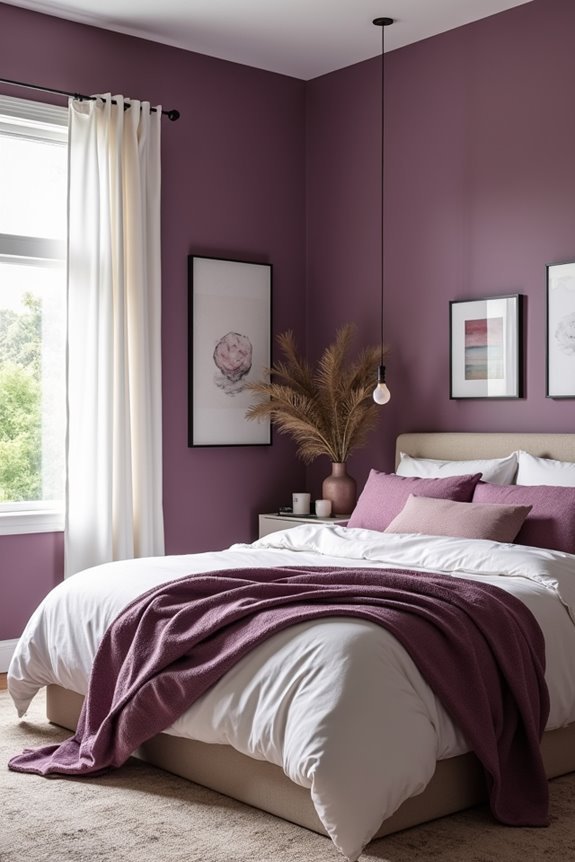 amethyst purple accent wall