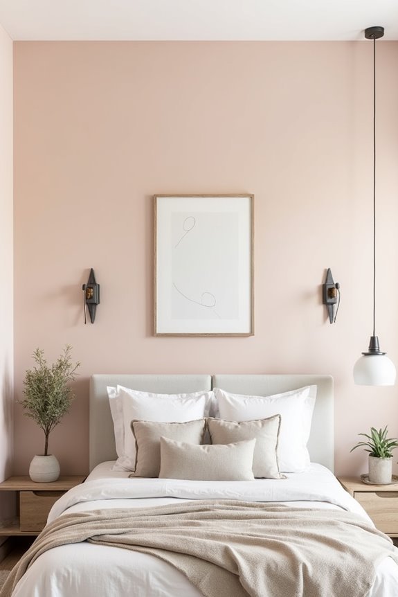 blush minimalist bedroom retreat