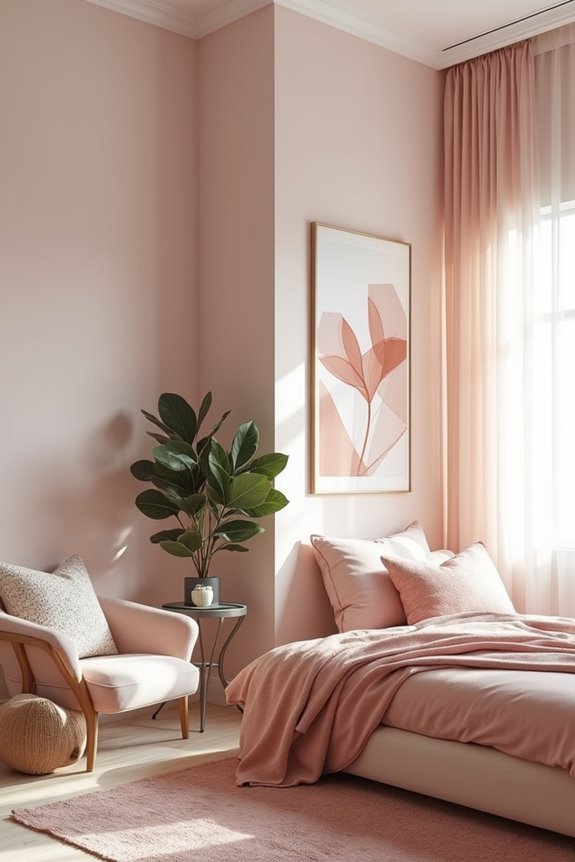 blush pink geometric decor