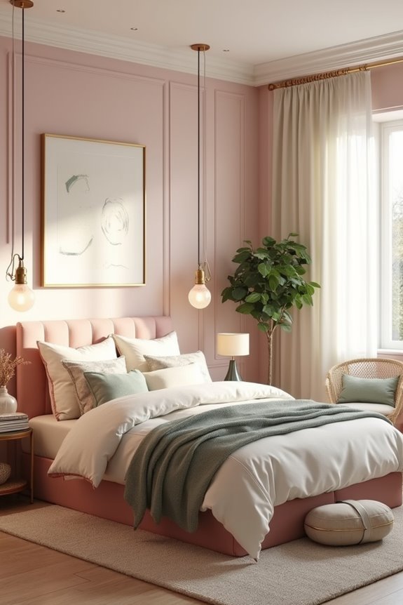 blush pink pendant lights