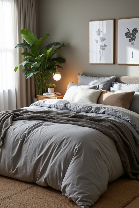 breathable textured linen duvet