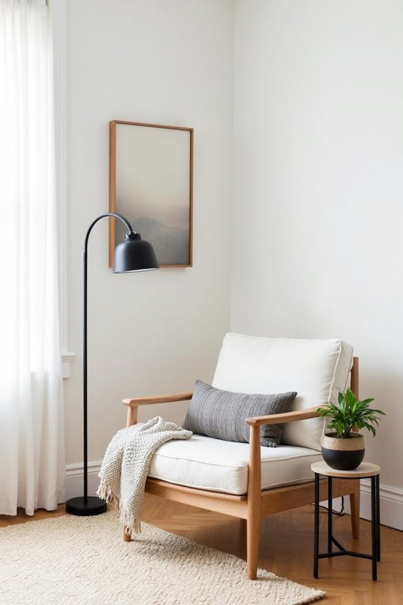 cozy serene reading corner