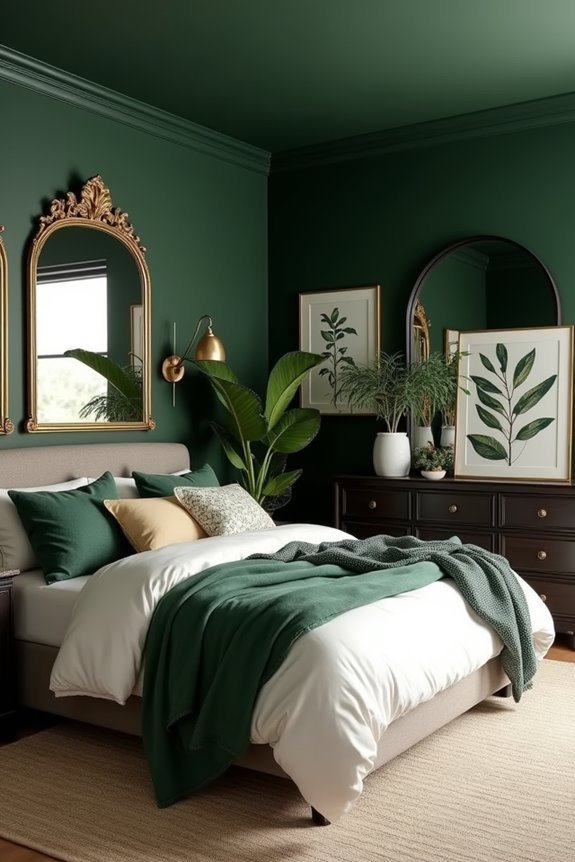 dark green mirror decor tips