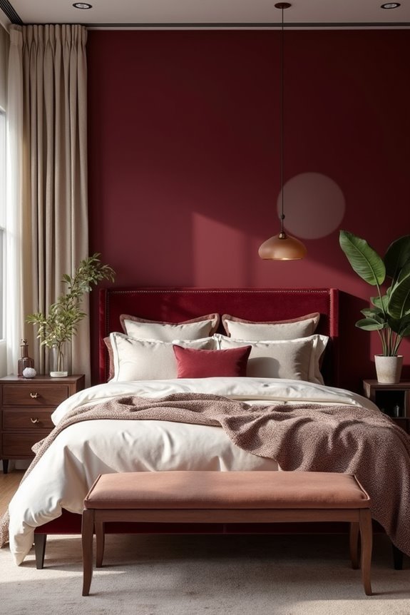 dramatic burgundy velvet elegance