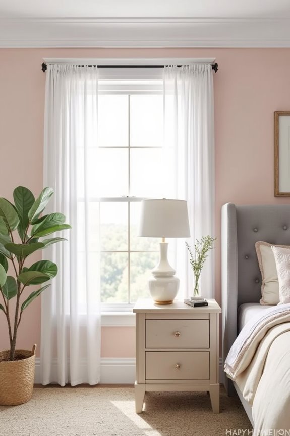 dusty rose and white elegance