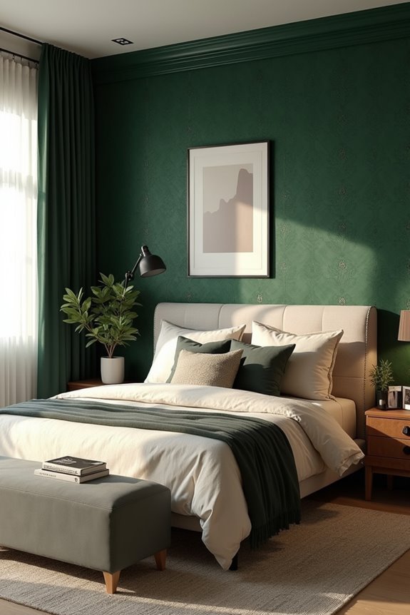 elegant dark green wallpaper