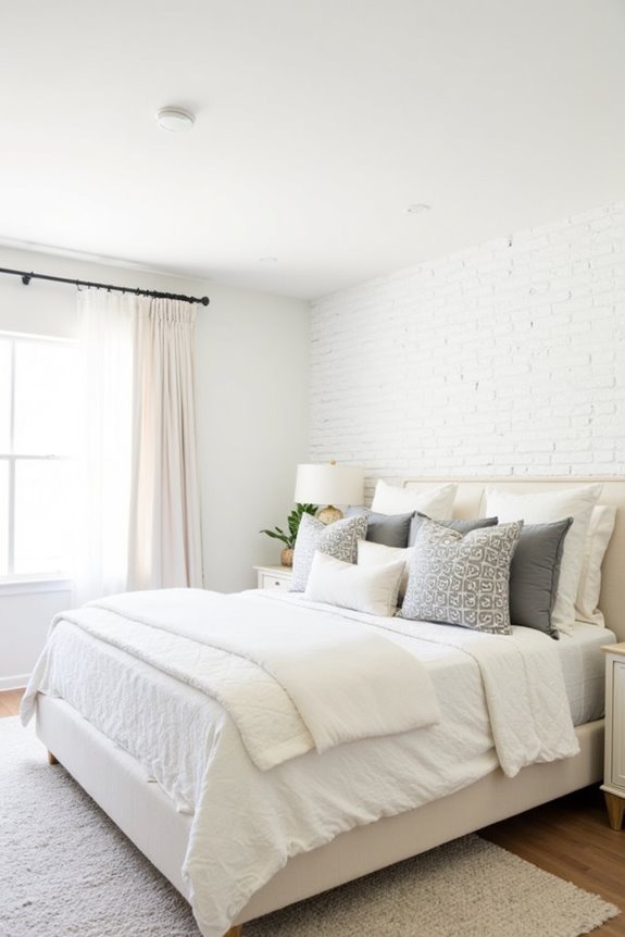 elegant white accent wall