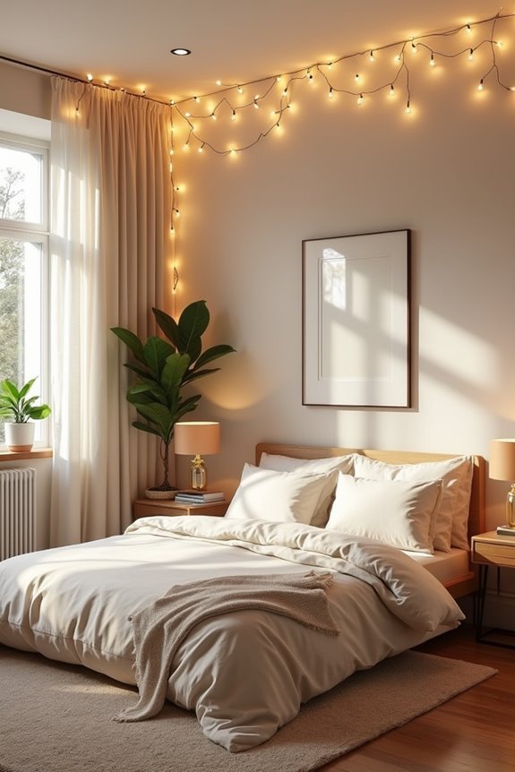 enchanting overhead fairy lights