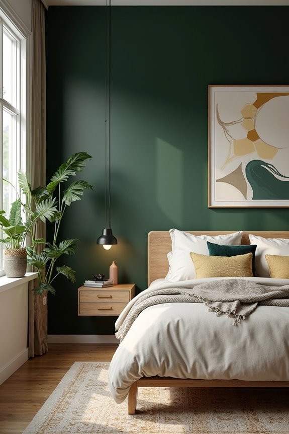 geometric dark green sophistication