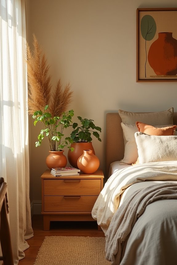 handcrafted clay pot decor