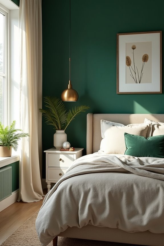 jewel toned wall design elegance