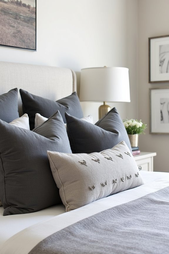 layered gray pillow textures