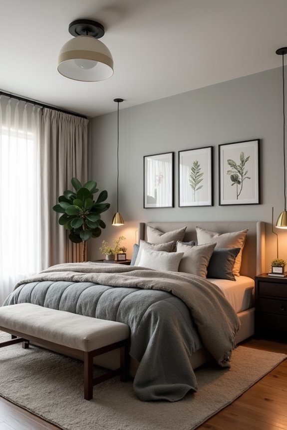 layered warm bedroom lighting