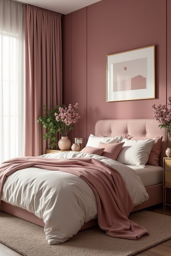 luxurious mauve velvet wall