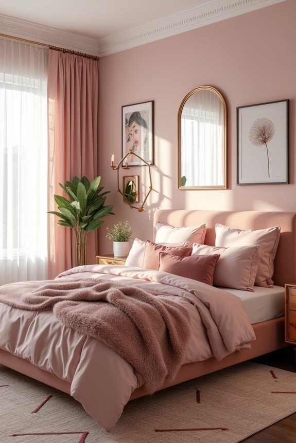 luxurious rose gold accents