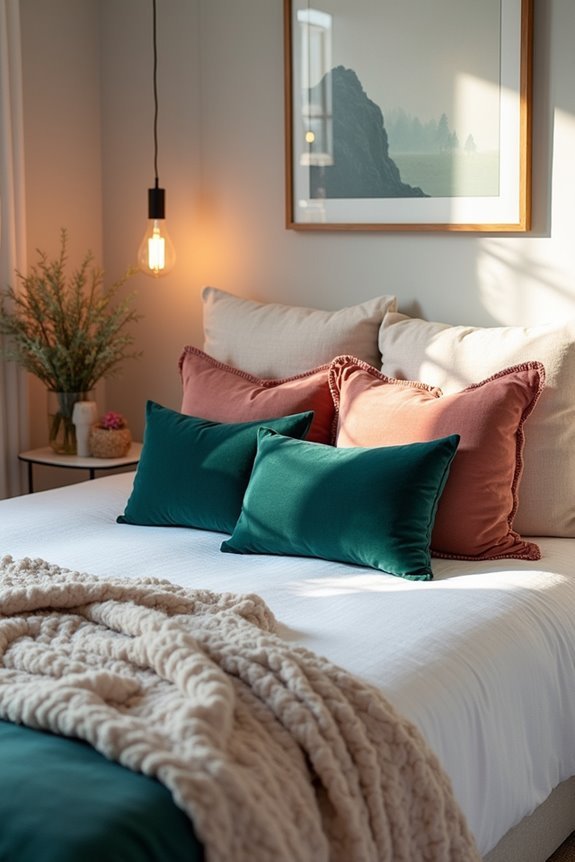 luxurious velvet accent pillows