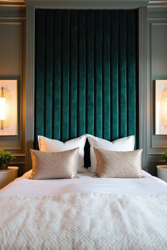 luxury velvet wall installation