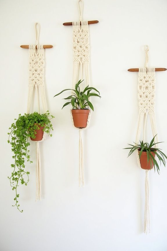 macram plant hanger installation