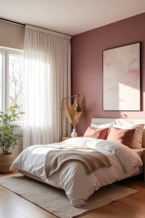 mauve blush gradient walls