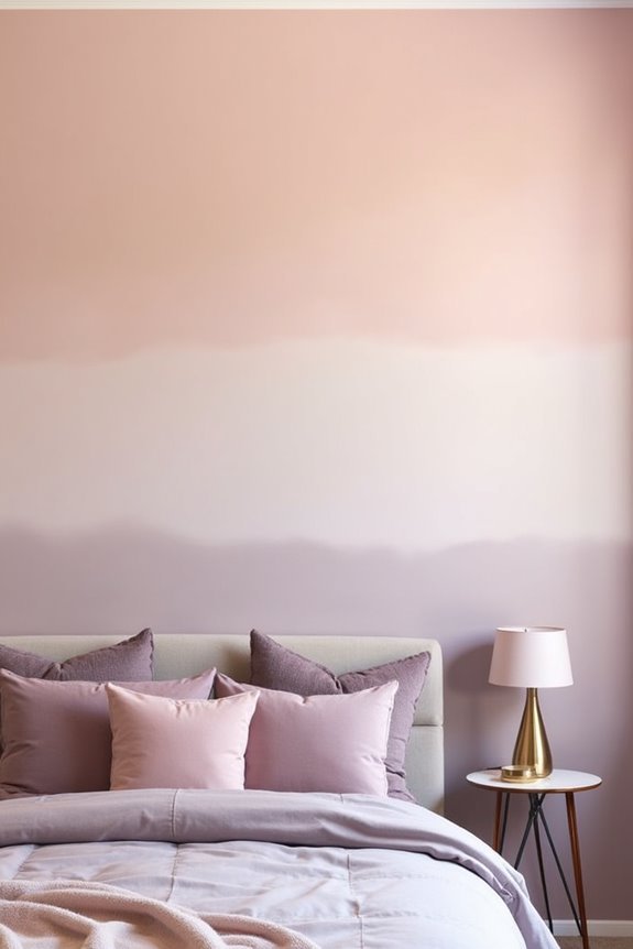 mauve to blush gradient