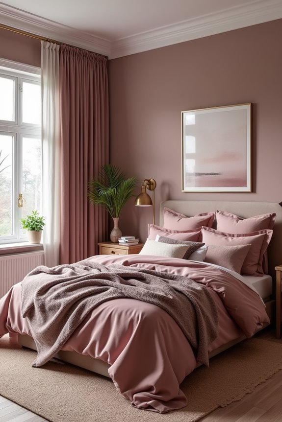 mauve velvet brass elegance