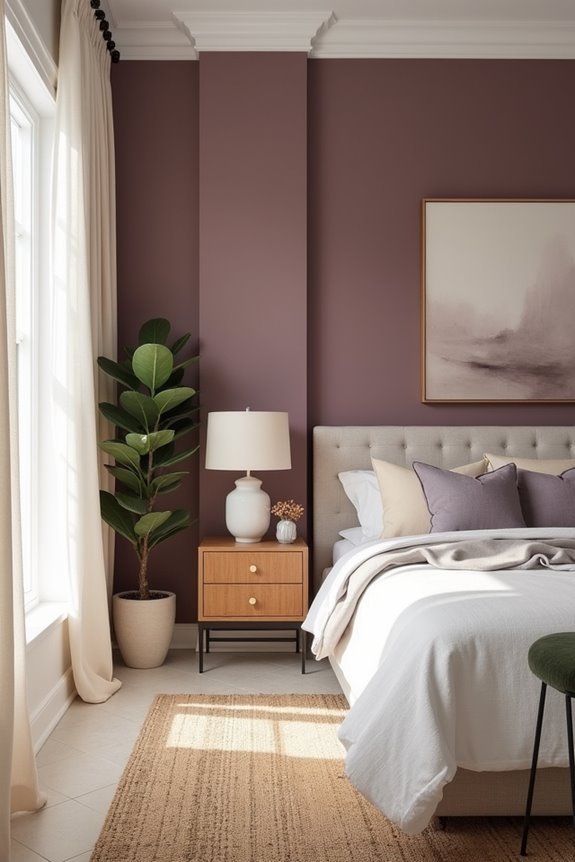 mauve velvet luxury accent