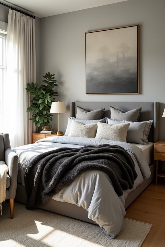 plush sophisticated bedroom accents