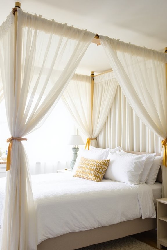 romantic sheer curtain draping