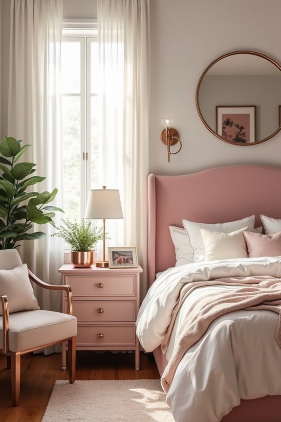 rose gold accent sophistication