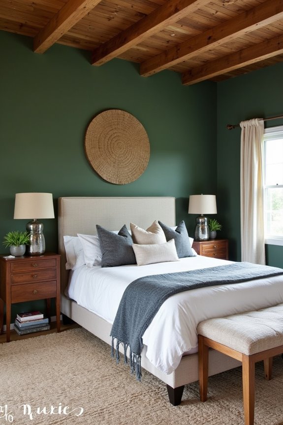 rustic modern dark green