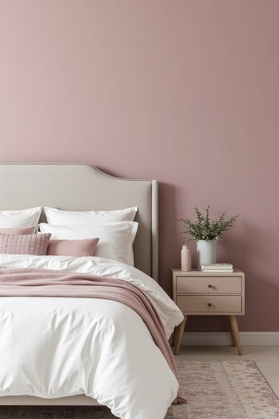 serene mauve wall elegance