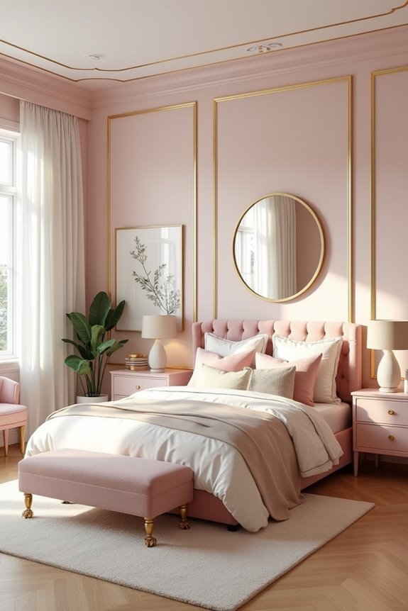 soft pink gold elegance