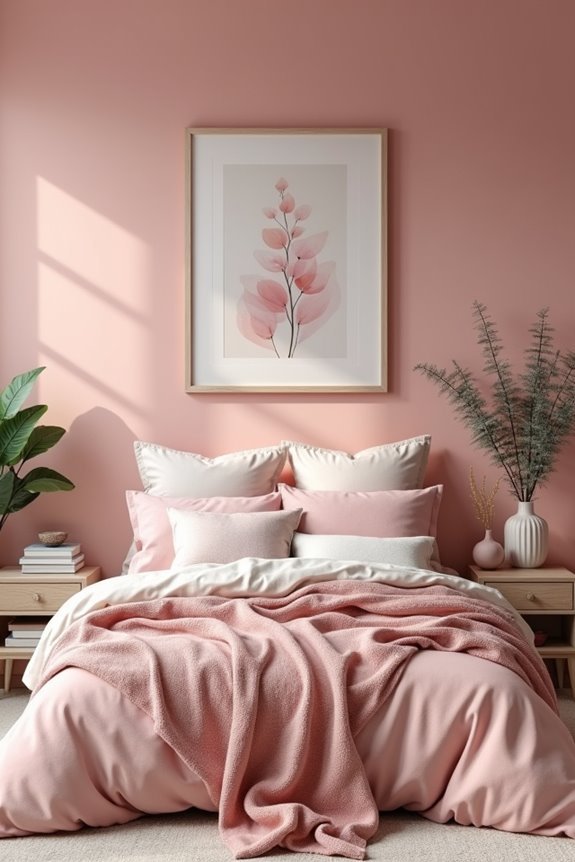 soothing pink bedroom atmosphere